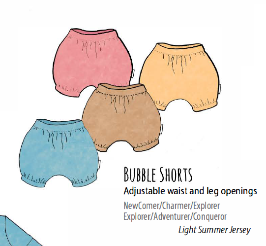 ManyMonths short bloomer chanvre et coton bio - différents coloris