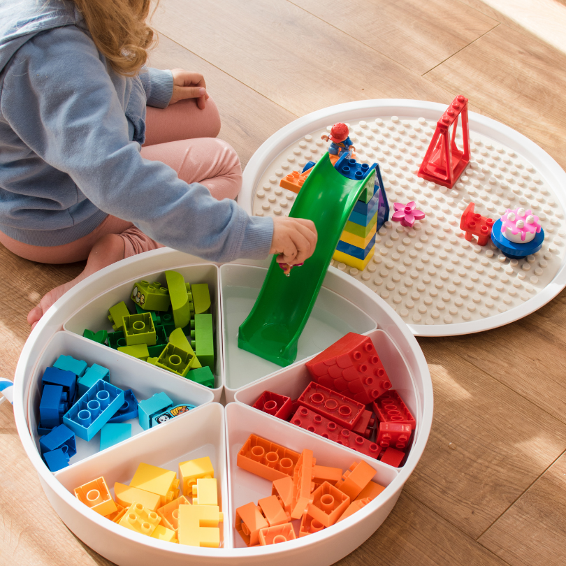 Building Block Lego Tapis Marron PlayTRAY Inspire My Play