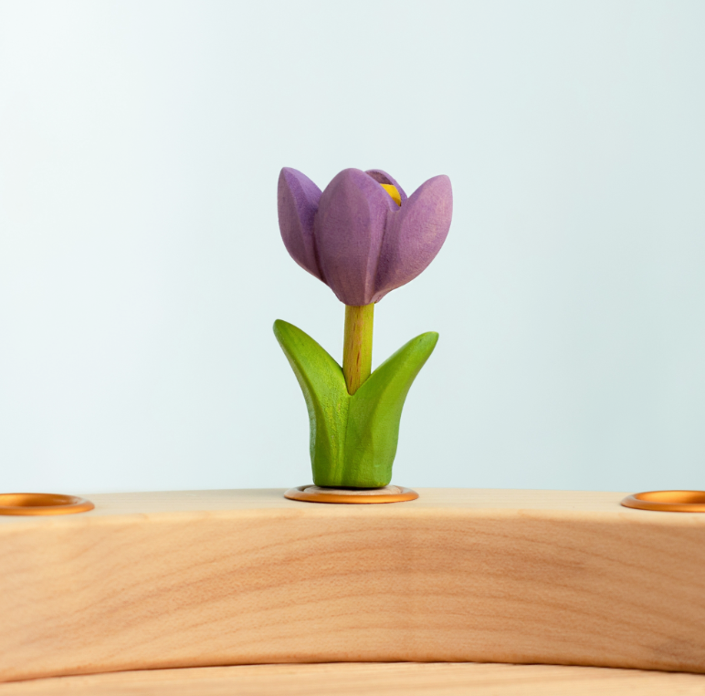 BumbuToys Figurine en bois pour couronne de célébration - Crocus