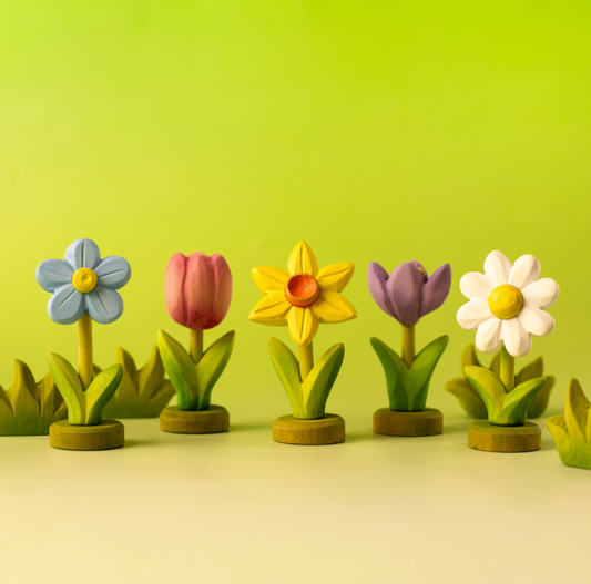 BumbuToys Figurine en bois pour couronne de célébration - Jonquille
