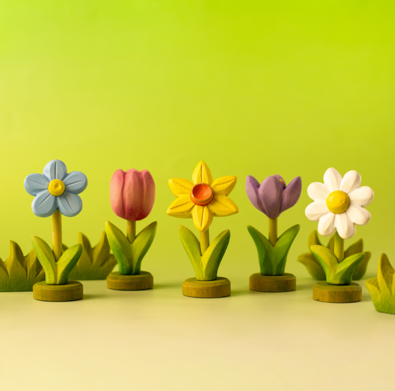 BumbuToys Figurine en bois pour couronne de célébration - Crocus