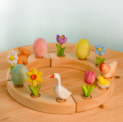 BumbuToys Figurine en bois pour couronne de célébration - Lapin