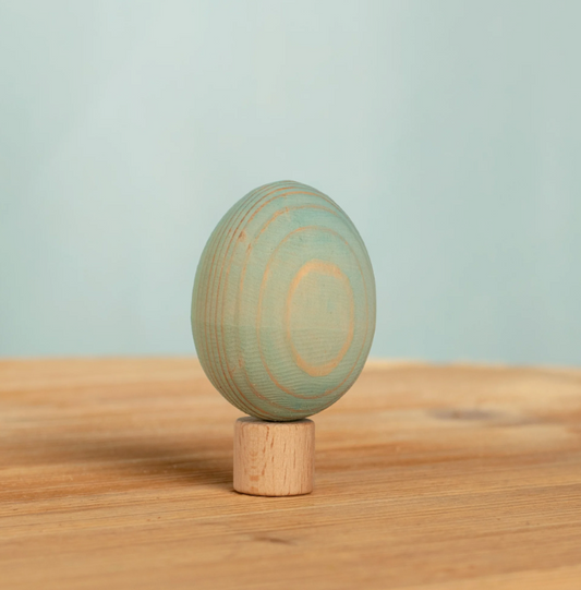 BumbuToys Figurine en bois pour couronne de célébration - Oeuf Bleu