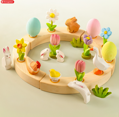 BumbuToys Figurine en bois pour couronne de célébration - Oeuf Vert