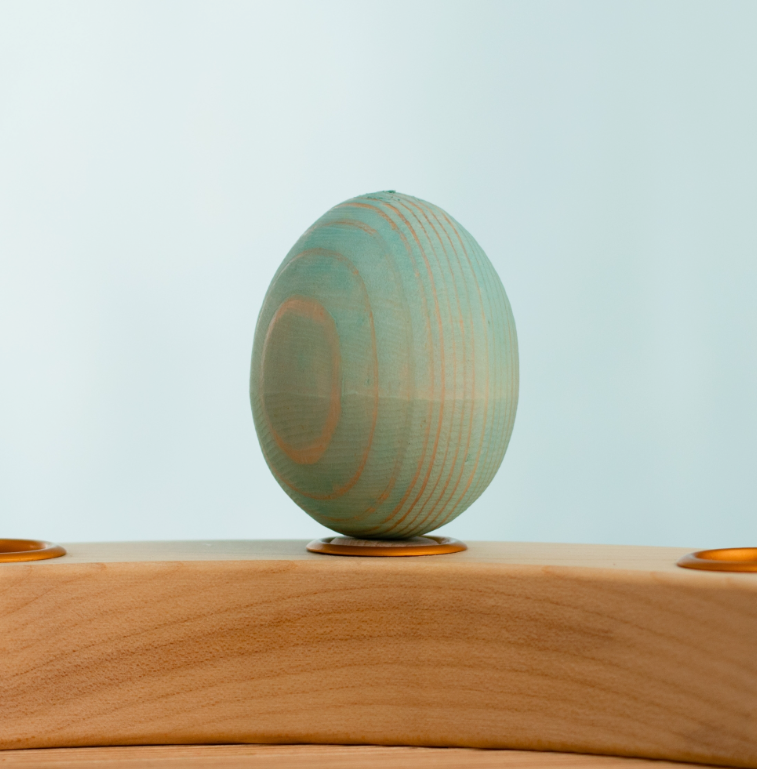 BumbuToys Figurine en bois pour couronne de célébration - Oeuf Bleu