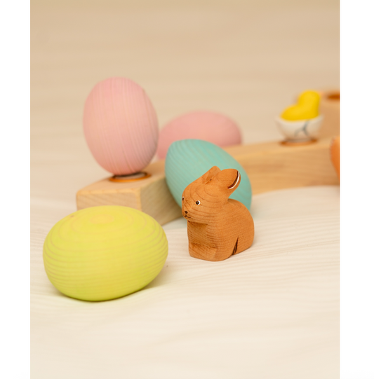 BumbuToys Figurine en bois pour couronne de célébration - Oeuf Bleu