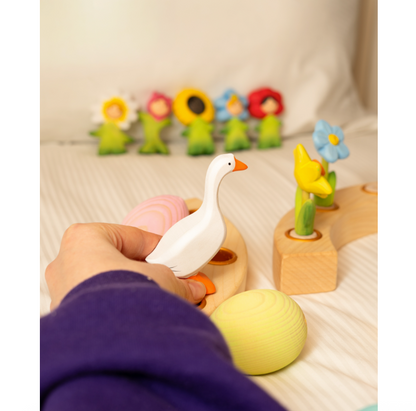 BumbuToys Figurine en bois pour couronne de célébration - Oie