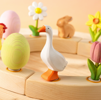 BumbuToys Figurine en bois pour couronne de célébration - Oie