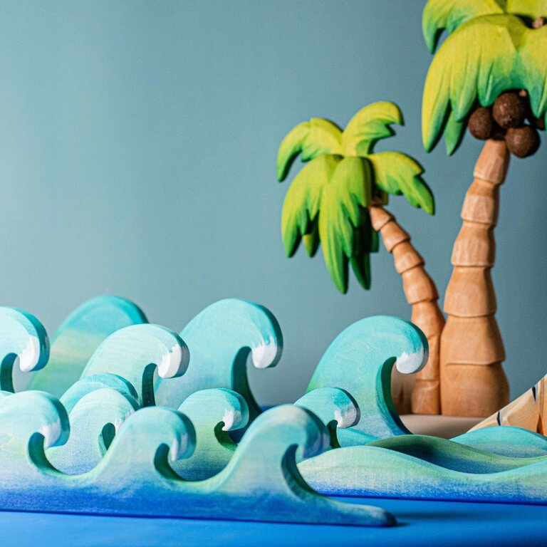 BumbuToys Vagues en bois pour jeu libre Petit Monde