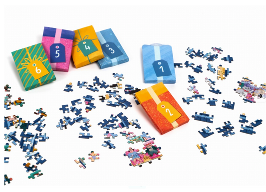 Calendrier de l'Avent Fenêtres - 24 puzzles de 50 pièces