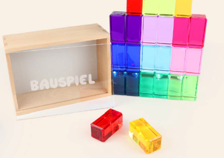 24 Grands blocs translucides colorés Bauspiel