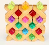 24 Grands blocs translucides colorés Bauspiel