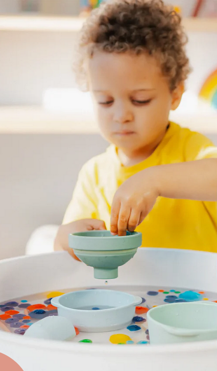 Lot de 3 Entonnoirs pliables Bleu-Vert PlayTRAY Inspire my Play