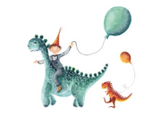 Carte postale Dino - Illustratrice Bijdehansje