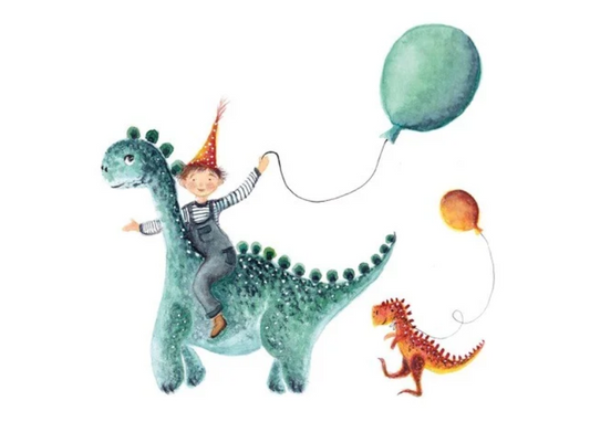 Carte postale Dino - Illustratrice Bijdehansje