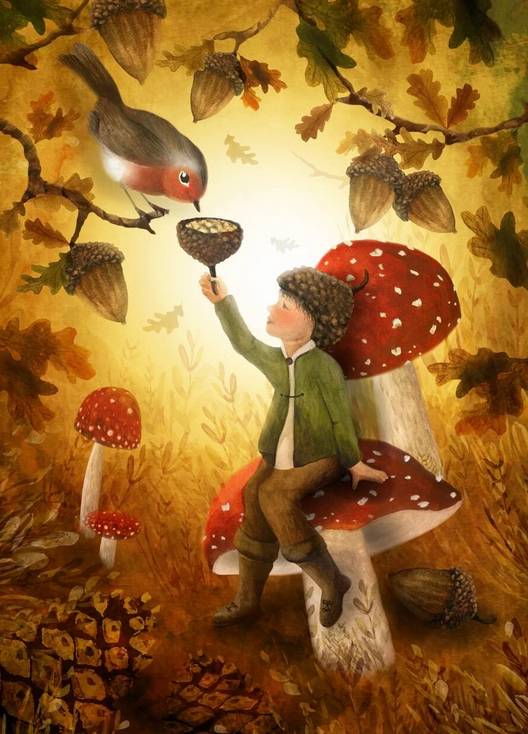 Carte postale Call me Robin - Illustratrice Bijdehansje