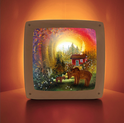 Carte à insérer pour Lampe Au fil des Saisons - Illustratrice Bijdehansje - Wild Sunset
