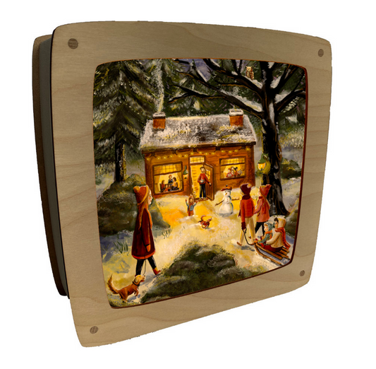 Carte à insérer pour la Lampe de saisons - Illustratrice E. Bennink - Winter Festival