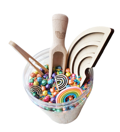 Pour and Play Mix Arc-en-ciel Lot complet pour le jeu sensoriel - Sensory Fun