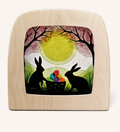 Carte à insérer pour Lampe Au fil des Saisons - Illustratrice Vogel Geluk - Bunny Treasures