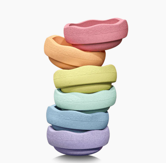 Stapelstein Pierres empilables MINI - Pastel Lot de 6