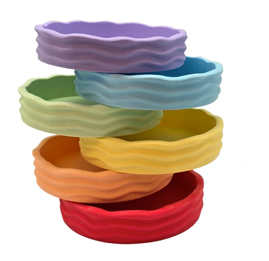 Grennn Wave Pastel Lot de 6 bols