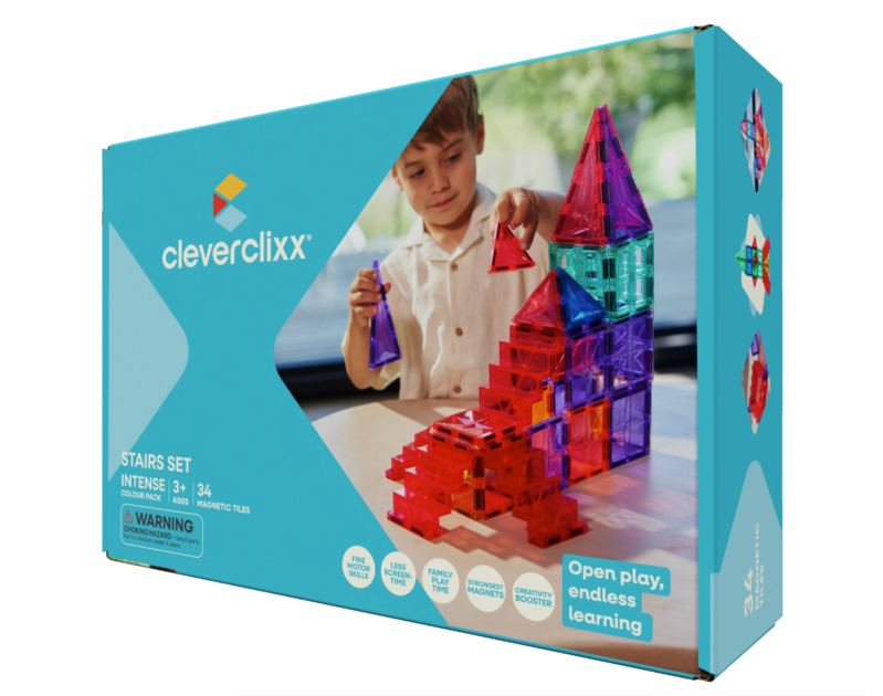 Cleverclixx Stairs jeu magnétique Escalier - Lot de 34