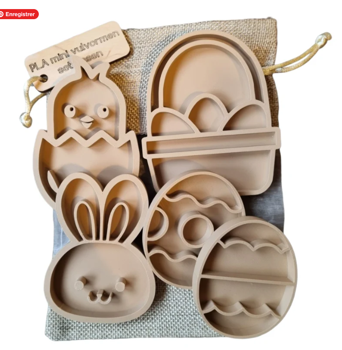 Kiddi Mini Moules Pâques - Lot de 5
