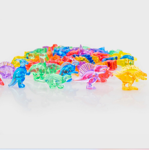 Tickit Dinosaures translucides - Lot de 60