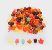 Tickit Feuilles et glands/citrouilles translucides - Lot de 120