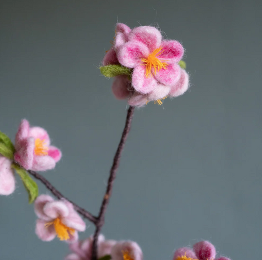 Sjaal met Verhaal Branche de Fleurs de Pommier en feutrine de laine