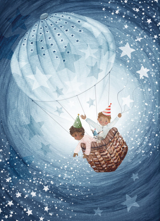 Carte Postale To the moon and back - Ilustratrice Bijdehansje