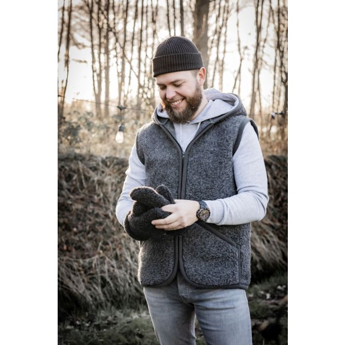 Alwero Gilet sans manches en laine Everest Anthracite