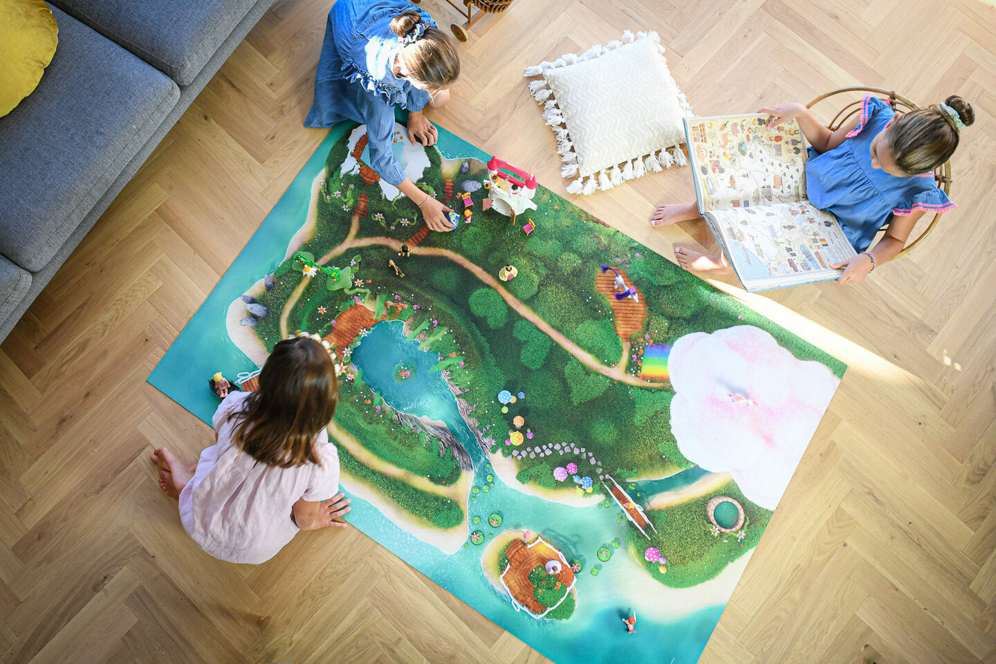 Grand Tapis de jeu Carpeto Lagon féerique 120 x 180cm
