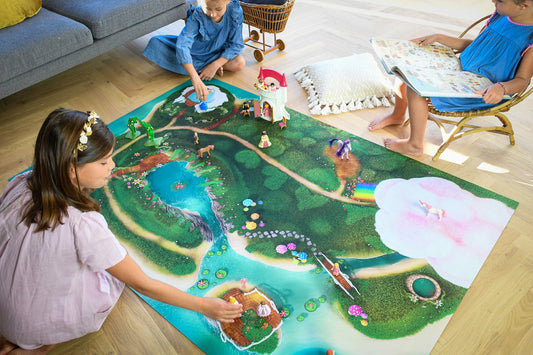 Grand Tapis de jeu Carpeto Lagon féerique 120 x 180cm