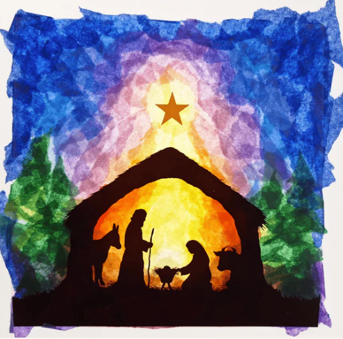 Carte à créer DIY – Nativité pour lampe Toverlux