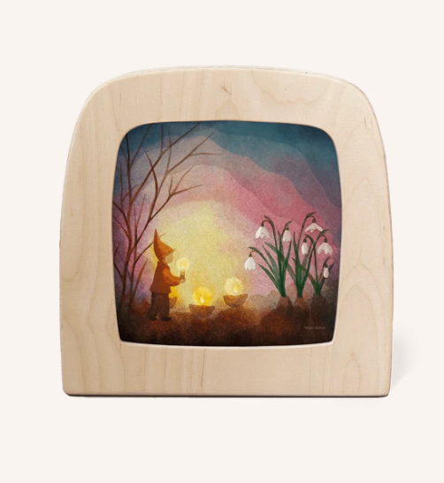 Carte à insérer pour Lampe Au fil des Saisons - Vogel Geluk - Kindling Spring