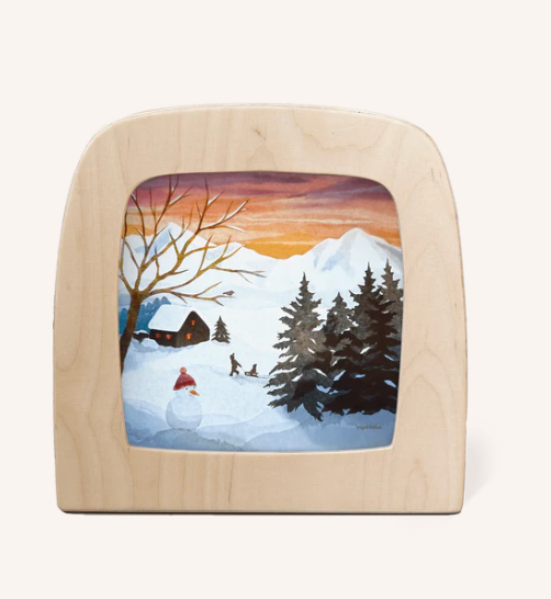 Carte à insérer pour Lampe Au fil des Saisons - Vogel Geluk - Sled Song