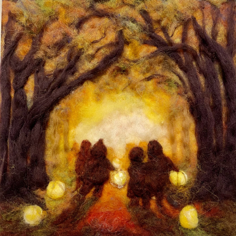 Carte à insérer pour Lampe Au fil des Saisons - Illustratrice A. Galland - Saint Martin