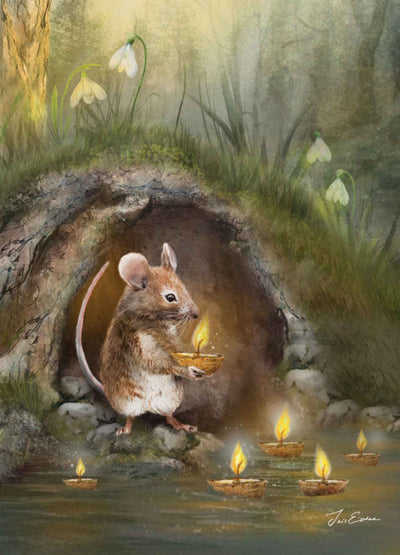 Carte Postale La petite souris et les bougies - Candlemouse