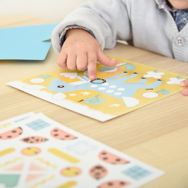 6 Cartes et 96 gommettes créatives La forêt POPPIK