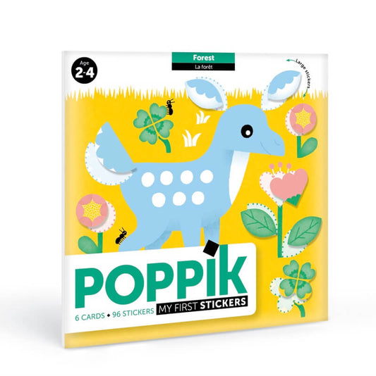6 Cartes et 96 gommettes créatives La forêt POPPIK