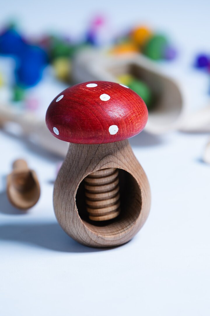 Champignon Rouge points blancs à visser Pagalou Toys