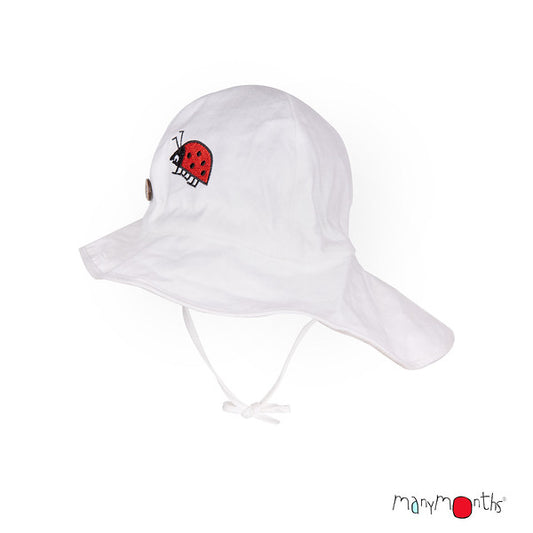ManyMonths Chapeau d'été Chanvre/coton bio avec broderie Coccinelle