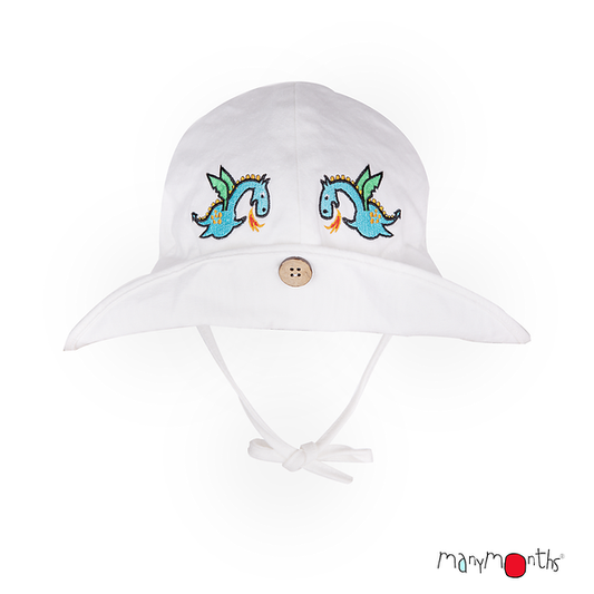 ManyMonths Chapeau d'été Chanvre/coton bio avec broderie Dragon