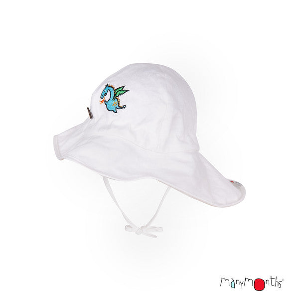 ManyMonths Chapeau d'été Chanvre/coton bio avec broderie Dragon