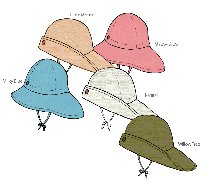 ManyMonths Chapeau d'été Chanvre et coton bio Mauve Glow