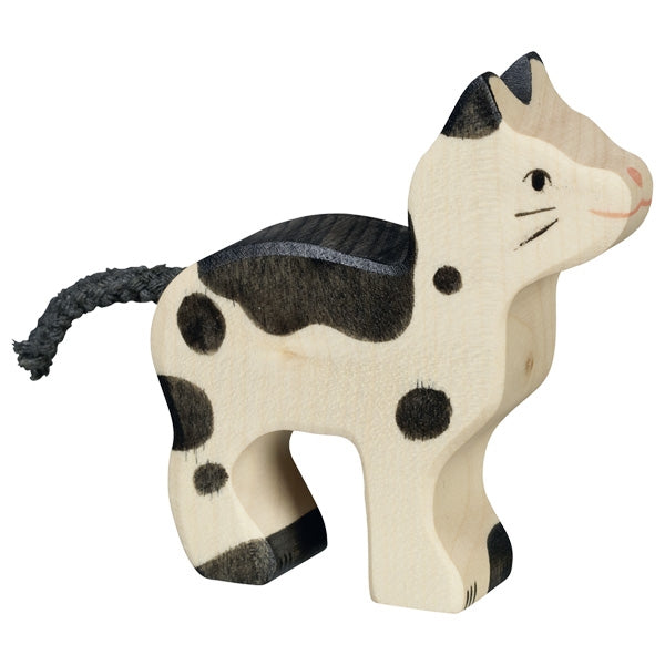 Chat debout Noir et Blanc Holztiger
