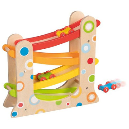 Circuit en bois avec 3 voitures GOKI