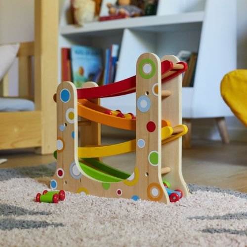 Circuit en bois avec 3 voitures GOKI